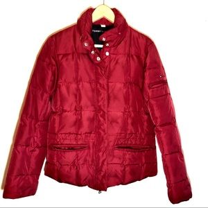 Tommy Hilfiger red puffer jacket